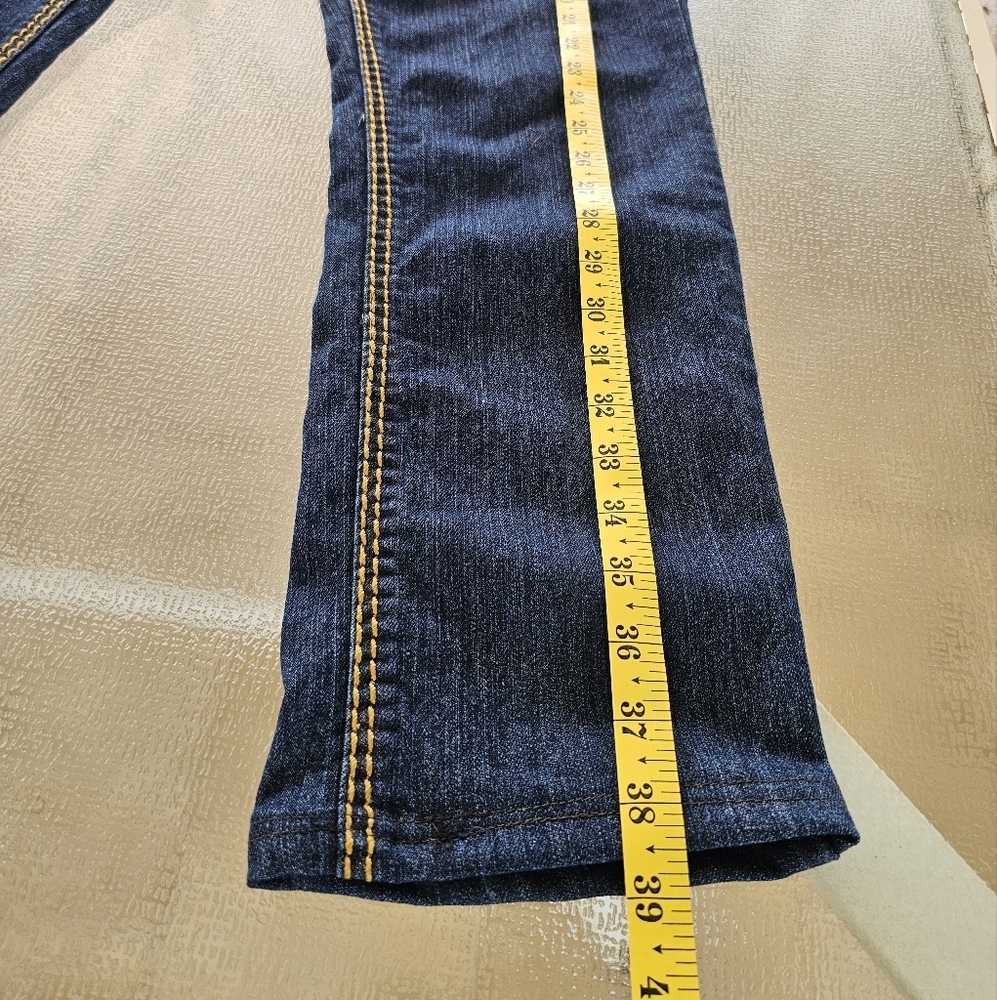 Deréon Jeans Gold Embellished Mid-Rise Skinny Denim Y2K Streetwear Glam 11/12 - Picture 11 of 13